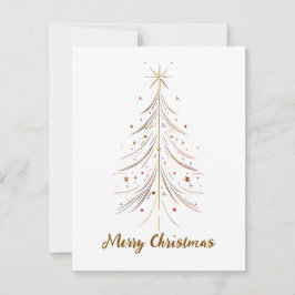 Cartão De Festividades Árvore de Natal Clássica, Design minimalista moder