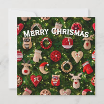 Árvore de Natal com brinquedos de feltro