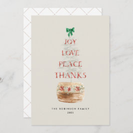 Cartão De Festividades Árvore de Natal da Tipografia Rústica Mínima