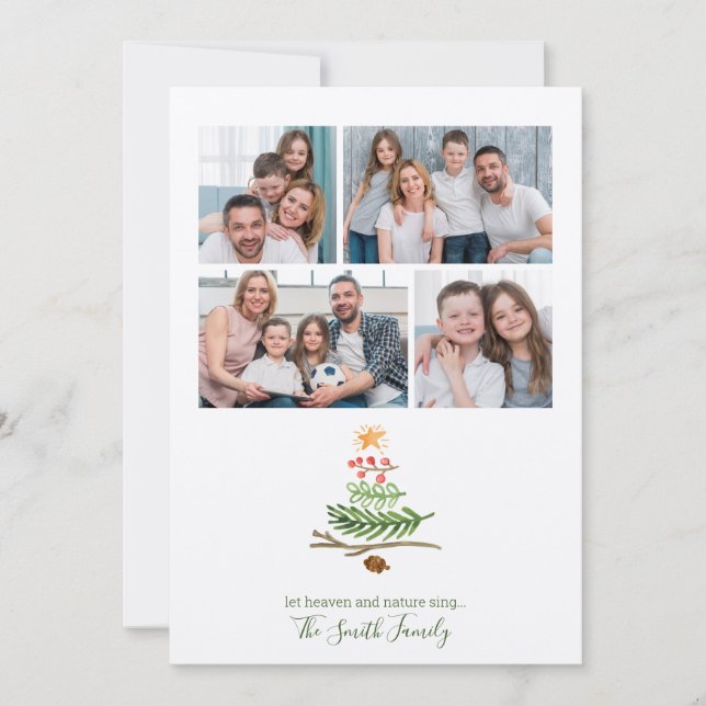 Cartão De Festividades Árvore de Natal da Wessler de inverno (Frente)