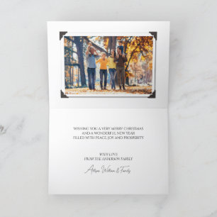 Cartão De Festividades Árvore de Natal de Aquarela Foto de Natal Feliz