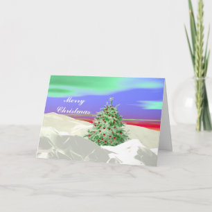 Cartão De Festividades Árvore de Natal de Corações