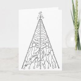 Cartão De Festividades Árvore de Natal de Deco de Arte Elegante