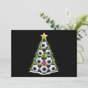 Cartão De Festividades Árvore de Natal de Futebol Jogador de Natal Menino