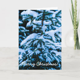 Cartão De Festividades Árvore de Natal de Inverno