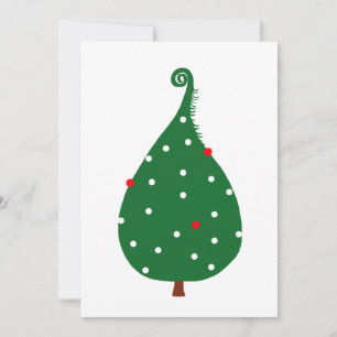 Cartão De Festividades Árvore de natal de spruce decorada