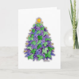 Cartão De Festividades Árvore de Natal de Uvas de Vinho