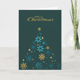 Cartão De Festividades Árvore de Natal Decorativa com Desejos de Feliz Fe