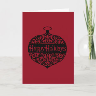 Cartão De Festividades Árvore de Natal decorativa de Natal feliz no Natal