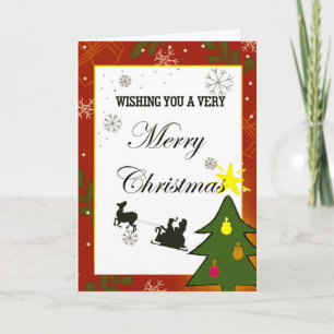 Cartão De Festividades Árvore de Natal decorativa de Natal feliz no Natal