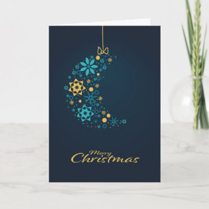 Cartão De Festividades Árvore de Natal decorativa de Natal feliz no Natal