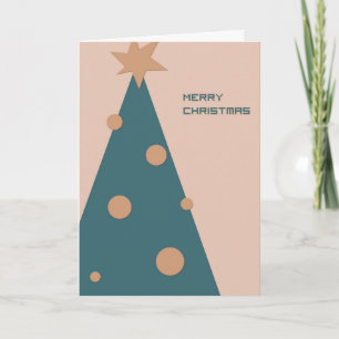 Cartão De Festividades Árvore de Natal decorativa de Natal feliz no Natal