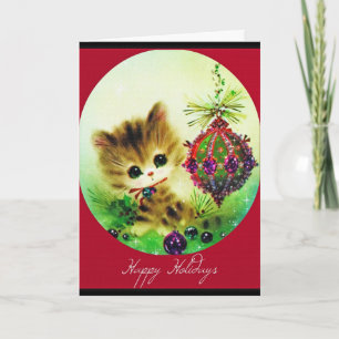 Cartão De Festividades Árvore de Natal decorativa de Natal feliz no Natal