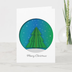 Cartão De Festividades Árvore de Natal decorativa de Natal feliz no Natal