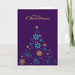 Cartão De Festividades Árvore de Natal Decorativa Feliz Férias