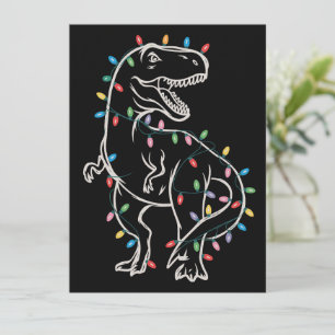 Cartão De Festividades Árvore de Natal Dinossauro T-rex Natal Pet Dino Tr