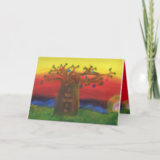 Cartão De Festividades Árvore de Natal do Baobab