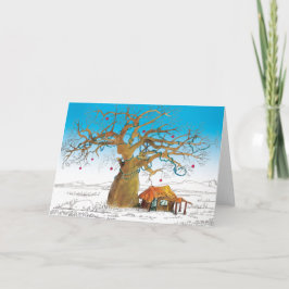 Cartão De Festividades Árvore de Natal do Baobab