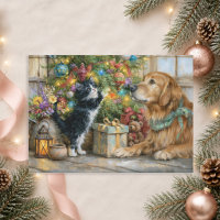 Árvore de Natal do Cachorrinho Golden Retriever