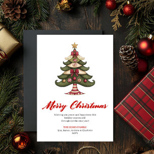 Cartão De Festividades Árvore de Natal do Designer Caprichoso Design de N