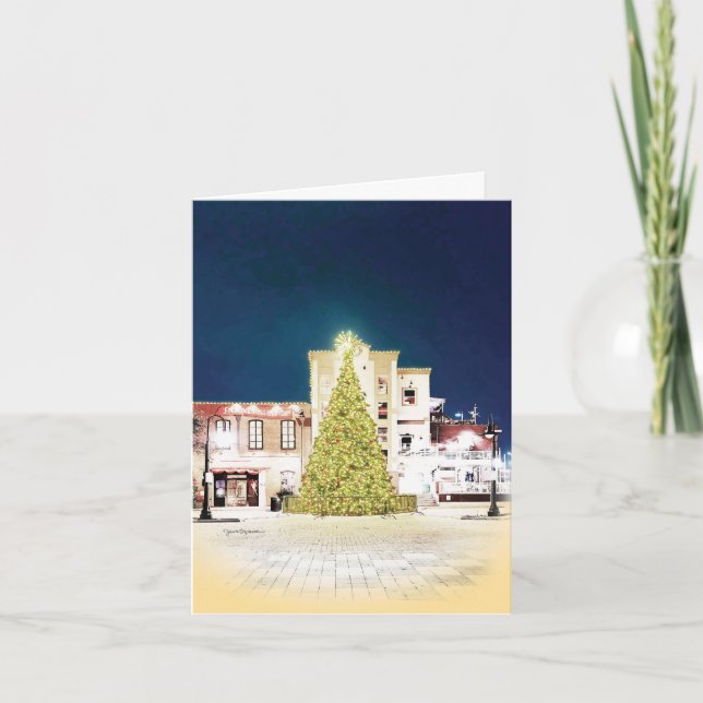 Cartão De Festividades Árvore de Natal do Galveston Sangerfest (Frente)