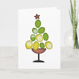 Cartão De Festividades árvore de Natal do limão do limão com