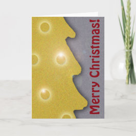 Cartão De Festividades Árvore de Natal do ouro em Cinzas com texto