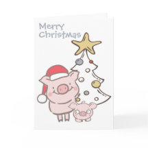 Árvore de Natal do Santa Piggy e do Bebê Porco