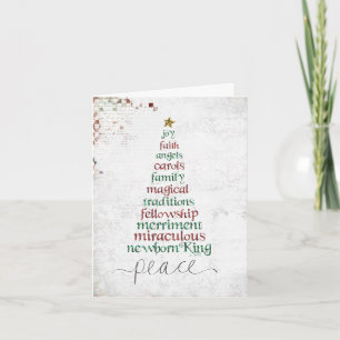 Cartão De Festividades árvore de natal e atcard