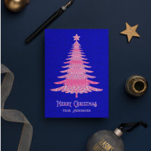 Árvore de Natal Elegante Cor de Rosa Personalizada