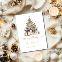 Árvore de Natal Elegante de Natal Dourada Minimali