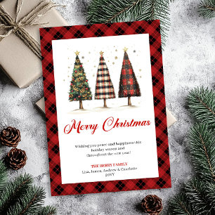 Cartão De Festividades Árvore de Natal Elegante Leopardo Digital Férias