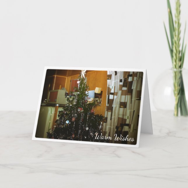 Cartão De Festividades Árvore de Natal em Queijos Quentes (Frente)