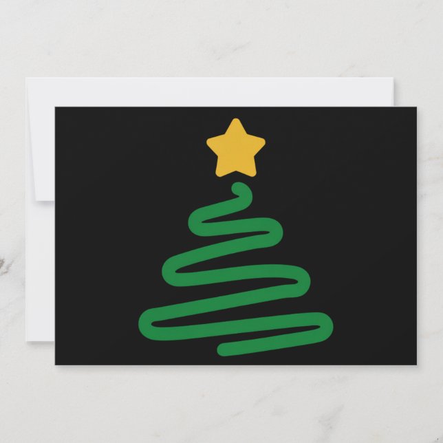 Cartão De Festividades Árvore de Natal Engraçada (Frente)