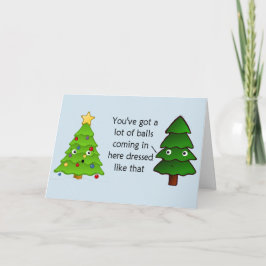 Cartão De Festividades Árvore de Natal Engraçado Personalizável