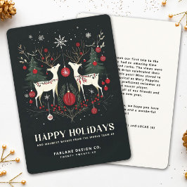 Cartão De Festividades Árvore de Natal Escandinava Quente