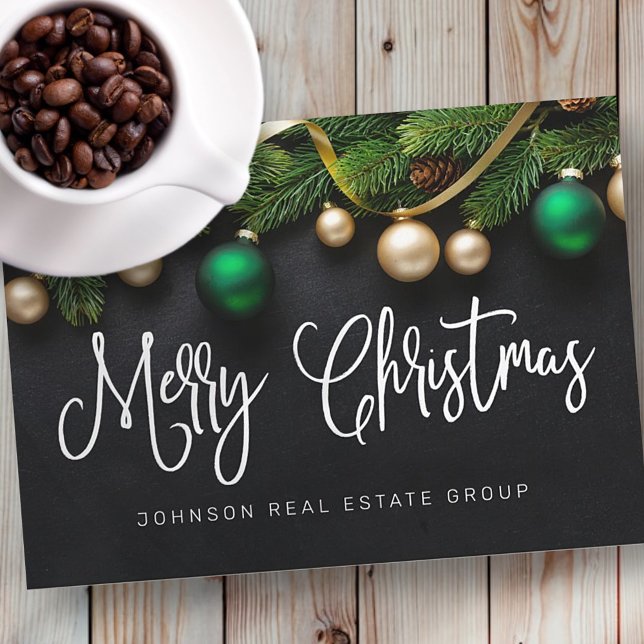 Cartão De Festividades Árvore de Natal Feliz Natal Negócios (Criador carregado)