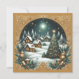 Cartão De Festividades Árvore de Natal & Feliz Natal personalizável  