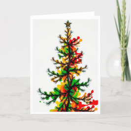 Cartão De Festividades Árvore de Natal Festiva