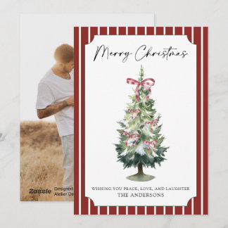 Cartão De Festividades Árvore de Natal Festiva e Sofisticada Foto da Famí