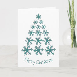 Cartão De Festividades Árvore de Natal Floco de Neve Feliz Natal