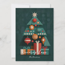 Árvore de Natal Geométrica Retro
