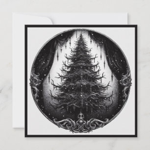 Cartão De Festividades Árvore de Natal Gótica Goth Xmas