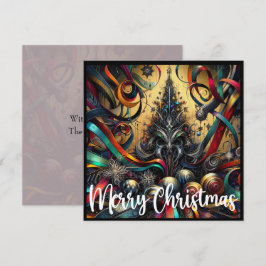 Cartão De Festividades Árvore de Natal Gótica Rock Dark Metal