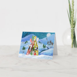 Cartão De Festividades Árvore de Natal Kayak - Maravilhas da Natureza