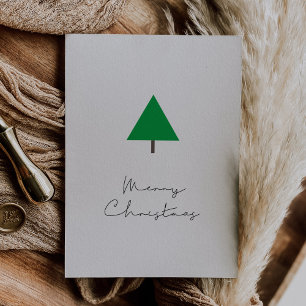 Cartão De Festividades Árvore de Natal minimalista Feliz Natal