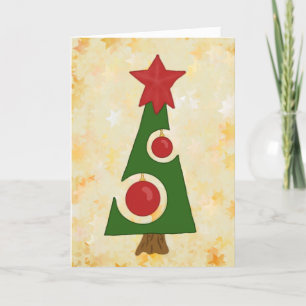 Cartão De Festividades Árvore de Natal moderna