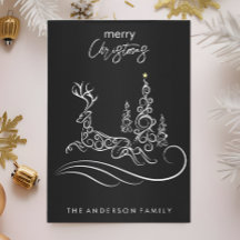 Árvore de Natal Moderna e Elegante e Reindeer