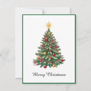 Cartão De Festividades Árvore de Natal Moderna e Elegante sem Foto