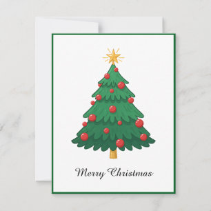 Cartão De Festividades Árvore de Natal Moderna e Elegante sem Fotos